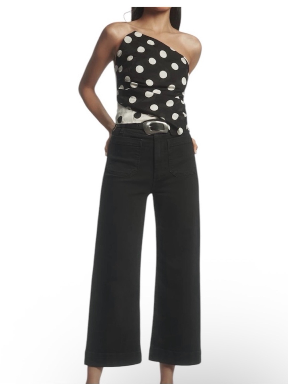 Maeve Anthropologie Colette High-Rise Crop Wide-Leg Jeans Sz 32 NWOT